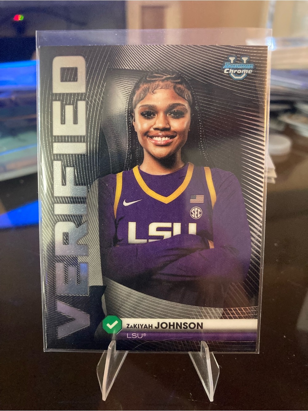 Zakiyah Johnson LSU Jersey Rookie Card - Purple